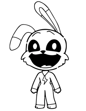 Página para Colorir Jogo do Coelhinho Saltitante Hoppy