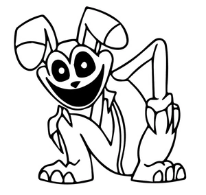 Página para Colorir Hoppy, o Monstro do Amarelinha