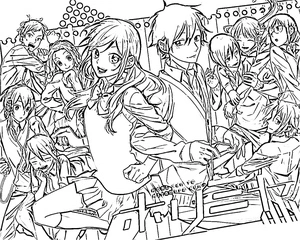 Página para Colorir Personagens de Horimiya