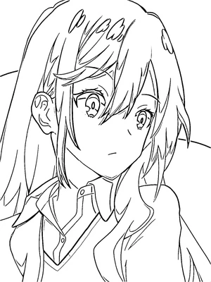 Página para Colorir Hori Kyouko do anime Horimiya