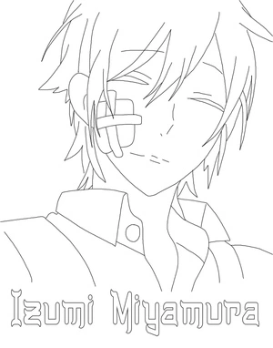 Página para Colorir Izumi Miyamura da série de mangá Horimiya