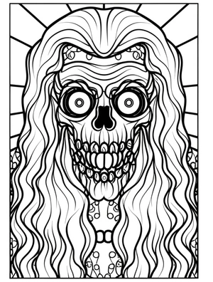 Página para Colorir Uma imagem de horror