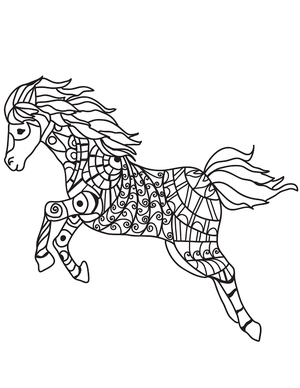 Mandala Simples de Salto de Cavalo