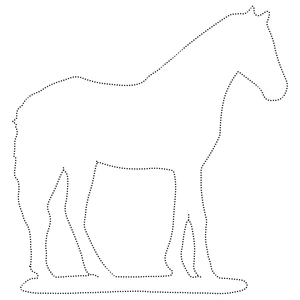 Página para Colorir Página para Colorir Contorno de Cavalo