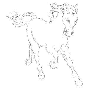 Página para Colorir Página de Colorir com Contorno de Cavalo