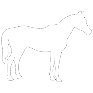 Página para Colorir Contorno Simples de Cavalo