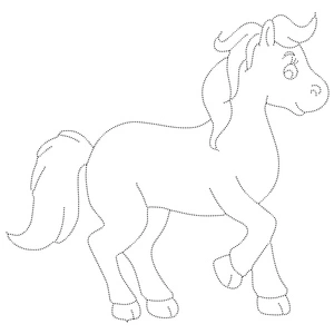 Página para Colorir Rastro de Cavalo Fantasioso