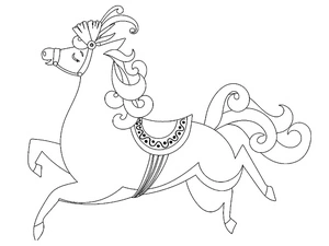 Página para Colorir Pônei Brincalhão