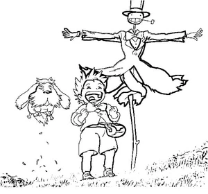 Página para Colorir Personagens em 