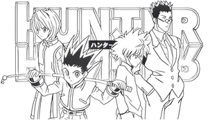 Página para Colorir Personagens do anime Hunter x Hunter