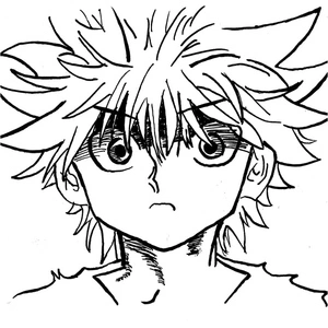 Página para Colorir Killua Zoldyck Furioso