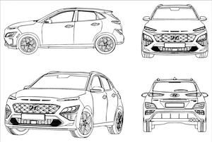 Página para Colorir Fantástico Hyundai