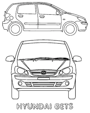 Página para Colorir Aventura Hyundai