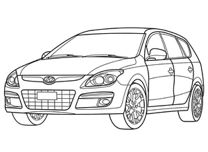 Página para Colorir Elantra Touring da Hyundai