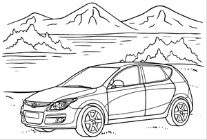 Página para Colorir Hyundai para Imprimir