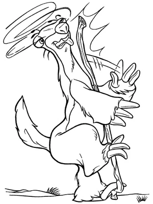 Página para Colorir Sid Simples