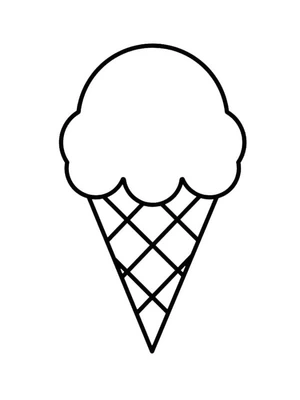 Página para Colorir Sorvete Básico