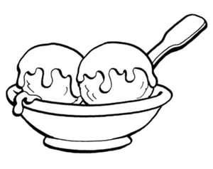 Página para Colorir Sorvete Delicioso