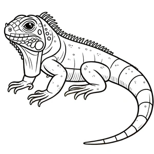 Página para Colorir Uma Iguana Comum