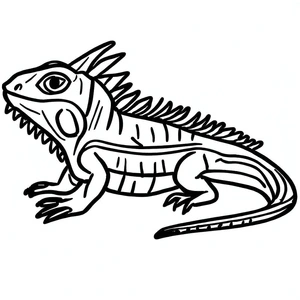 Página para Colorir Página para Colorir de uma Iguana