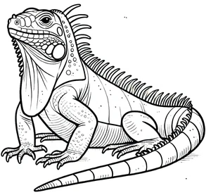 Página para Colorir Paraíso das Iguanas