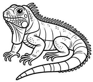 Página para Colorir Iguana para Imprimir - por favor, não chame de Folha de Colorir