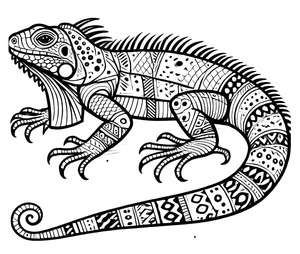 Iguana Zentangle