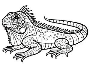 Página para Colorir de Iguana para Imprimir