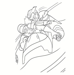 Página para Colorir Cena Familiar Magnífica