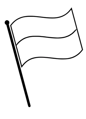 Página para Colorir Bandeira da Indonésia