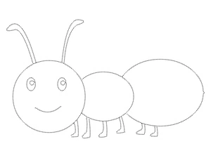 Página para Colorir Rastreamento Simples de Formigas