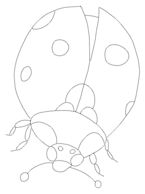 Página para Colorir Rastreando uma Joaninha