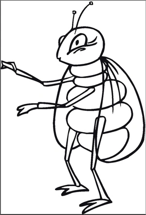 Página para Colorir Página para Colorir Contorno de Inseto