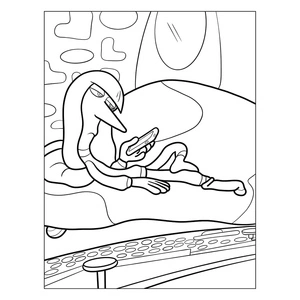 Página para Colorir Tédio em 