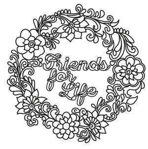 Página para Colorir Amigos Inspiradores Para Sempre