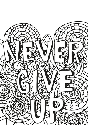 Página para Colorir Inspiracional - Perseverança