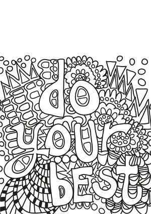 Página para Colorir Afirmações Positivas