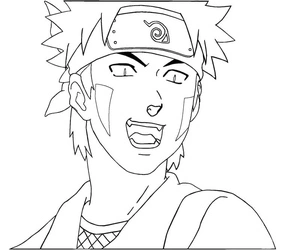 Página para Colorir Divertido Inuzuka Kiba