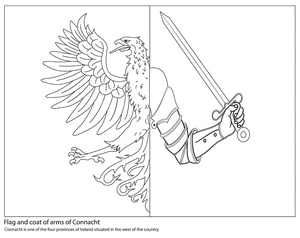 Página para Colorir Bandeira de Connacht