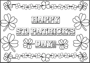 Página para Colorir Para imprimir para um Feliz Dia de São Patrício