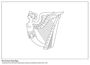 Página para Colorir O Estandarte da Harpa Verde