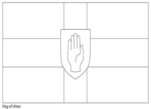 Página para Colorir Bandeira de Ulster