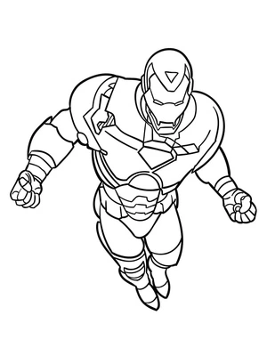 Página para Colorir Homem de Ferro 5 - Página para Colorir