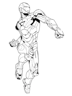 Página para Colorir Homem de Ferro Quatro