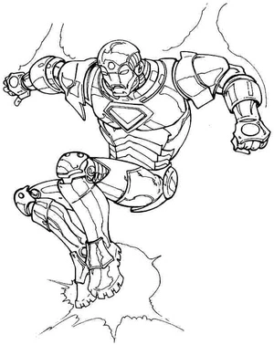 Página para Colorir Imprimível com Homem de Ferro
