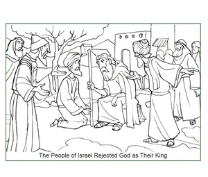 Página para Colorir Os Israelitas Negaram Deus como Seu Rei