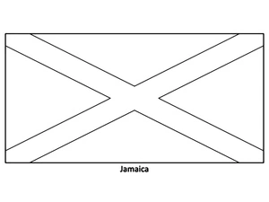 Página para Colorir Página para Colorir da Bandeira da Jamaica