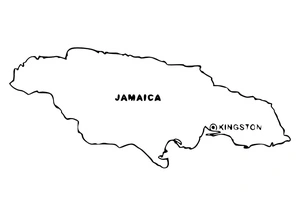 Página para Colorir Página para Colorir Mapa da Jamaica