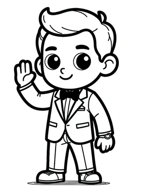 Página para Colorir Laço Amigável do Agente