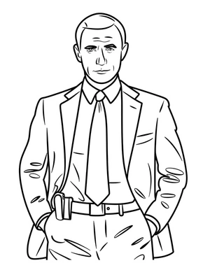 Página para Colorir Happy James Negrito